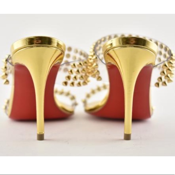 Christian Louboutin Gold Only Spikes 85 Sandals - Picture 8 of 12